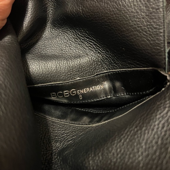 BCBGeneration Black Heeled Boots with Buckle Detail - Picture 6 of 7